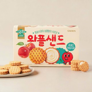 Bánh Crown Waffle Kem Táo Hàn Quốc 261g