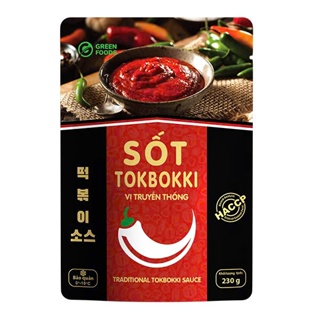 Sốt Nấu Bánh Gạo Tokbokki Truyền Thống Hàn Quốc Green Food 230g