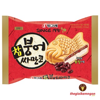 Kem bánh cá đậu đỏ Samanco Hàn Quốc 