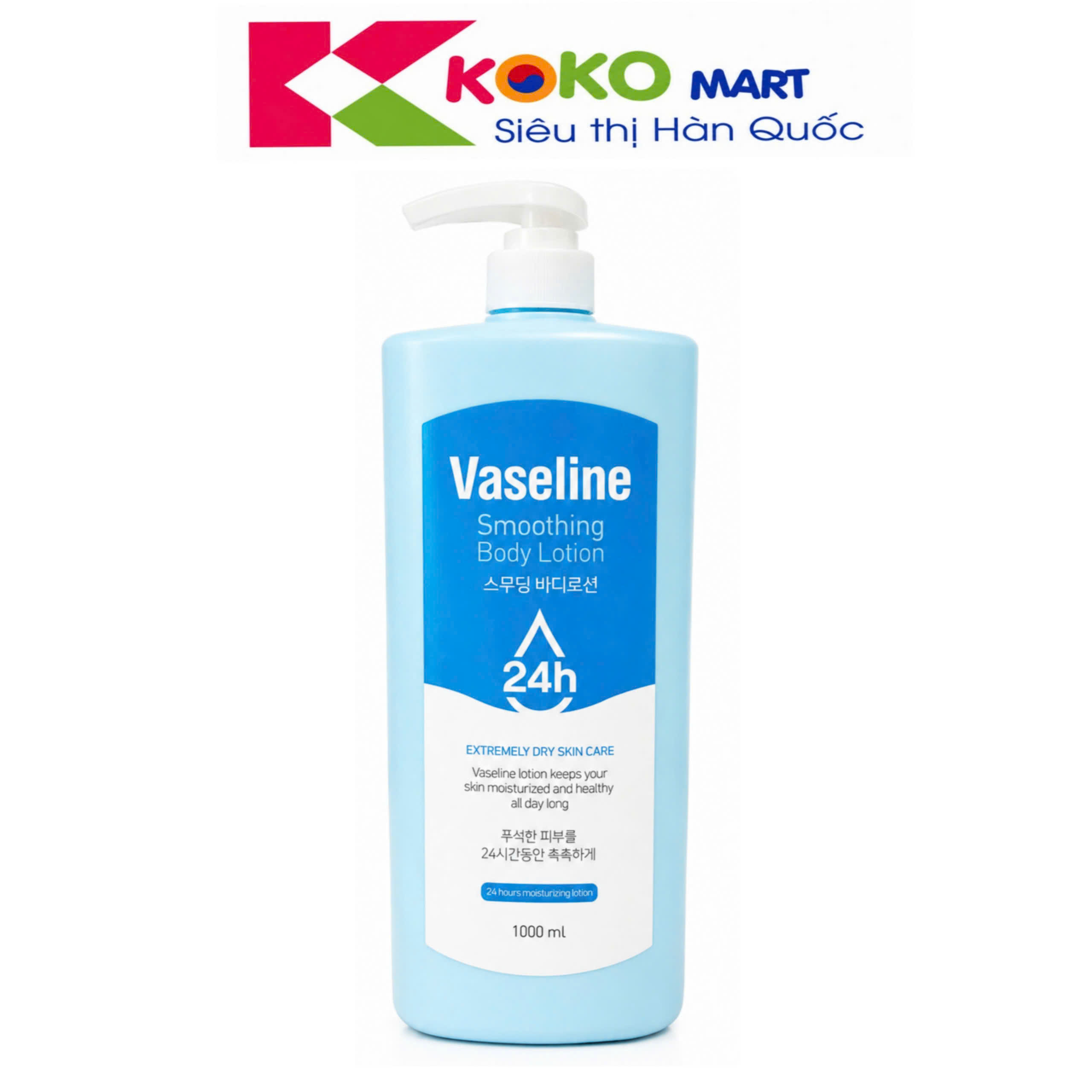 Sữa dưỡng thể dưỡng ẩm da Vaseline Smoothing 24h 1000ml
