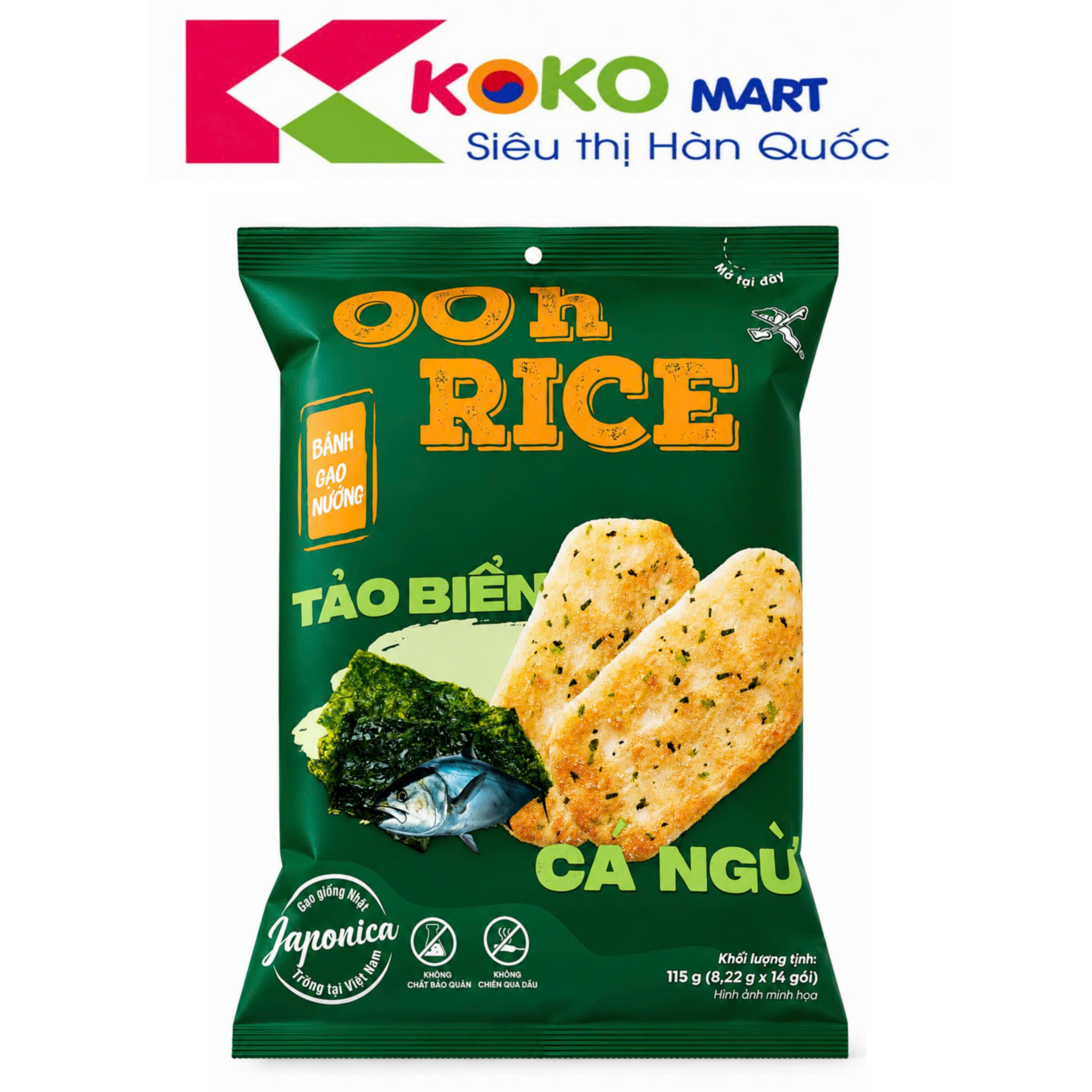 Bánh gạo tảo biển cá ngừ Got Rice 115g