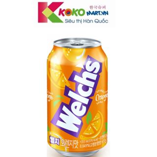 Nước soda Welchs Hàn Quốc 355ml vị Cam 
