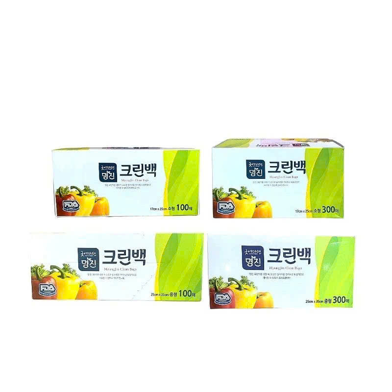 Túi đựng thực phẩm có nẹp Myungjin Hàn Quốc hộp 20 cái