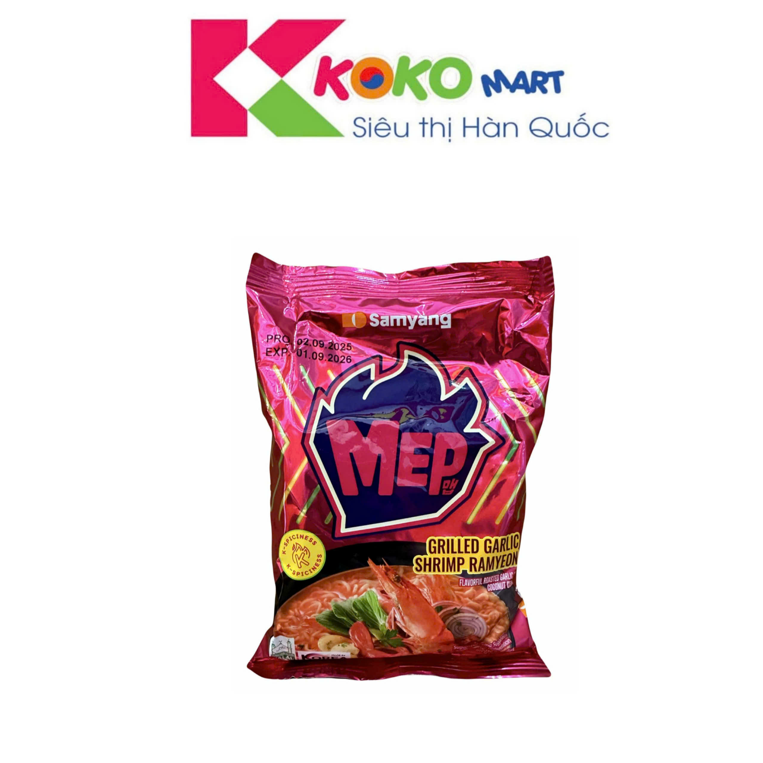 Mì Tôm Tỏi Nướng Mep Samyang 80g