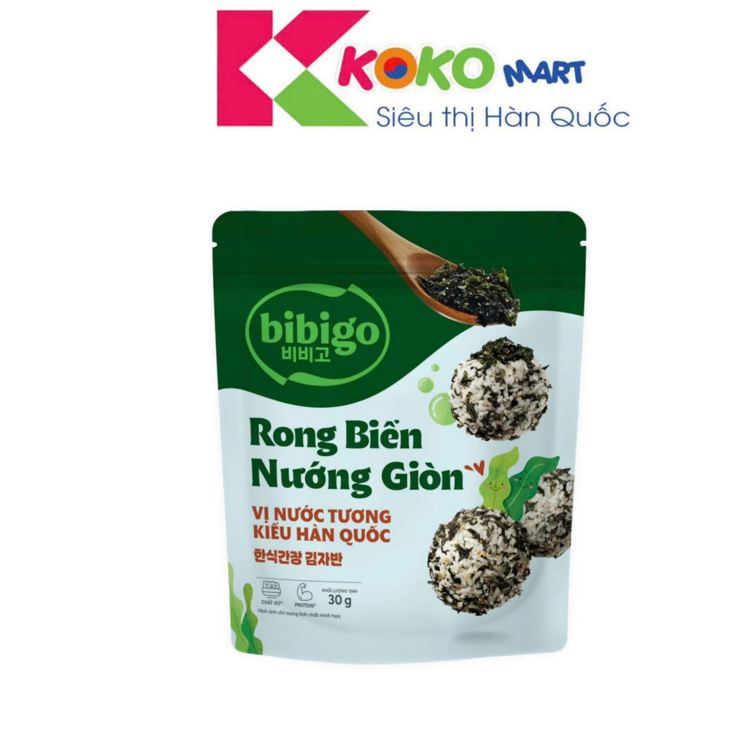 Rong Biển Trộn cơm Vị nước tương kiểu Hàn Quốc bibigo 30g