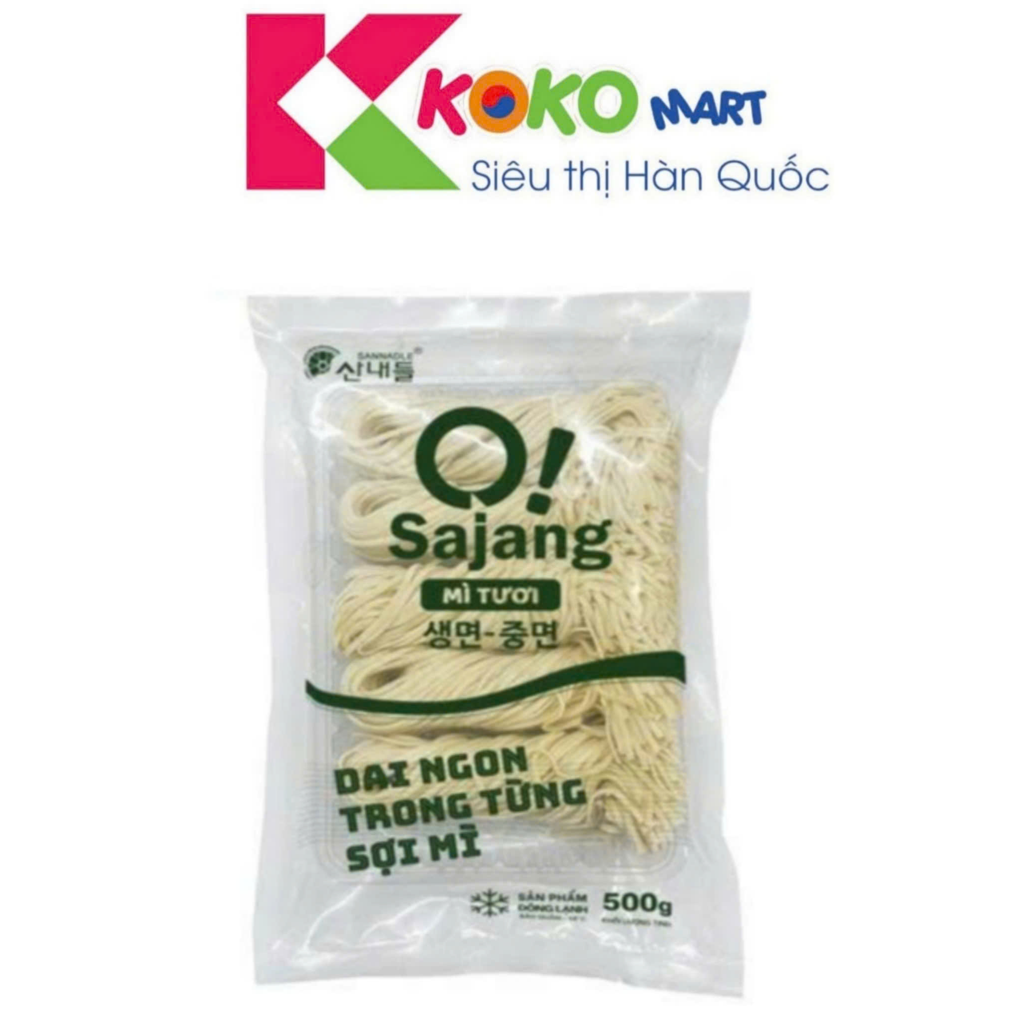 Mì Tươi nấu mì tương đen Kiểu Hàn Quốc - Sợi Vừa O!Sajang 500g