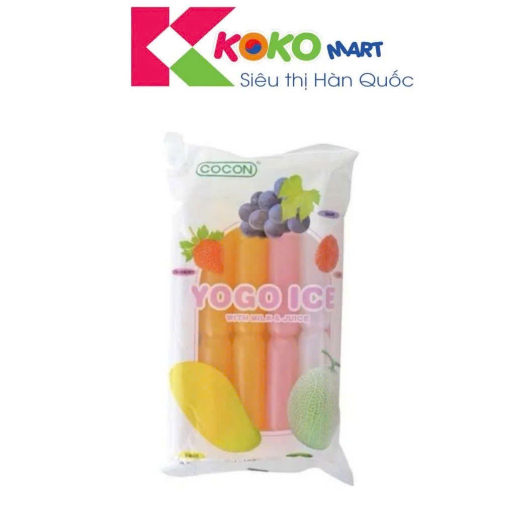 Thạch ống Yogo Ice-Cocon trái cây tổng hợp 10 cái 450g