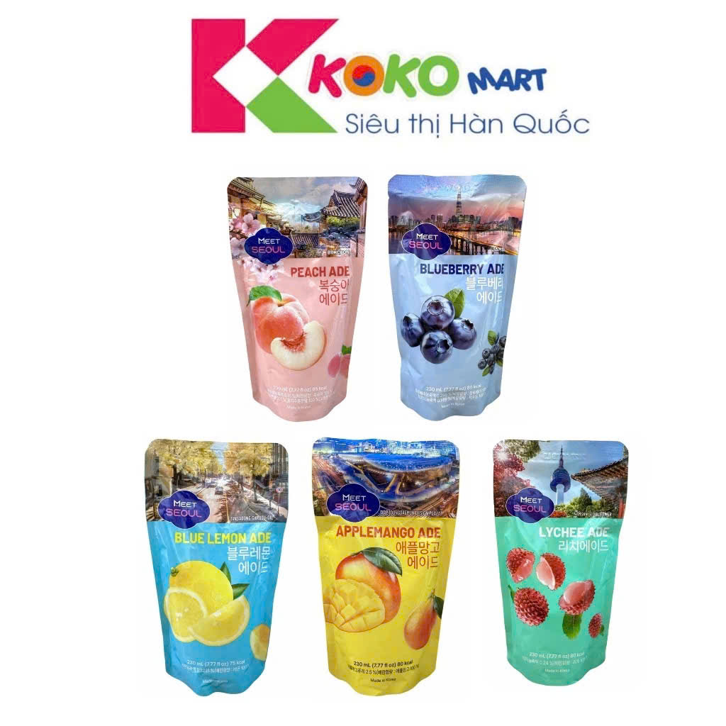 Nước trái cây Meet Seoul Hàn Quốc bịch 230ml