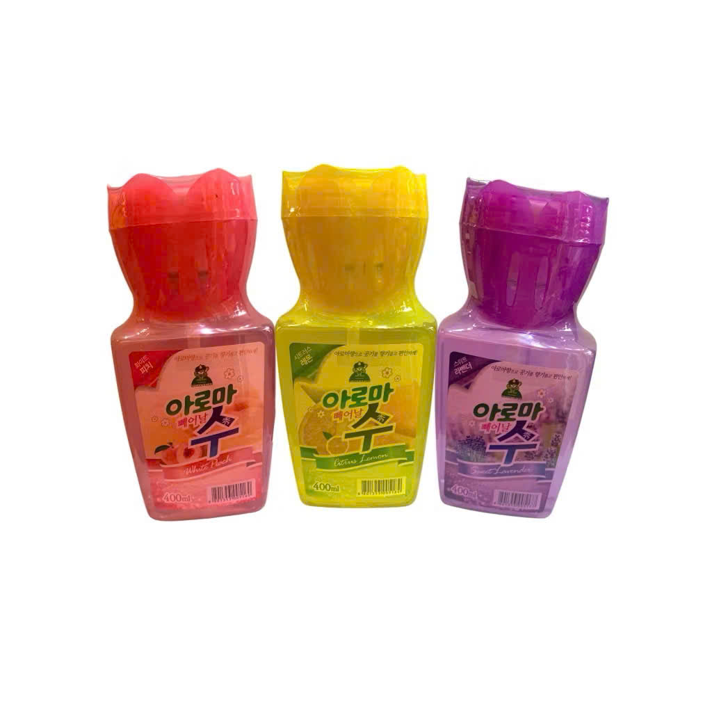 Nước thơm phòng Hàn Quốc hương lavender, hương chanh và hương đào chai 400ml