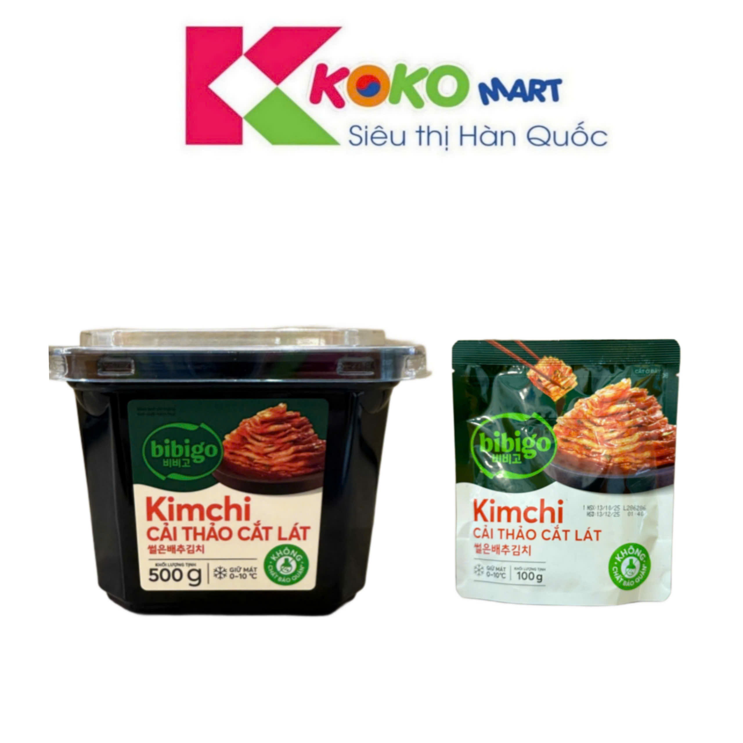 Kim chi cải thảo cắt lát Bibigo Hàn Quốc 500g