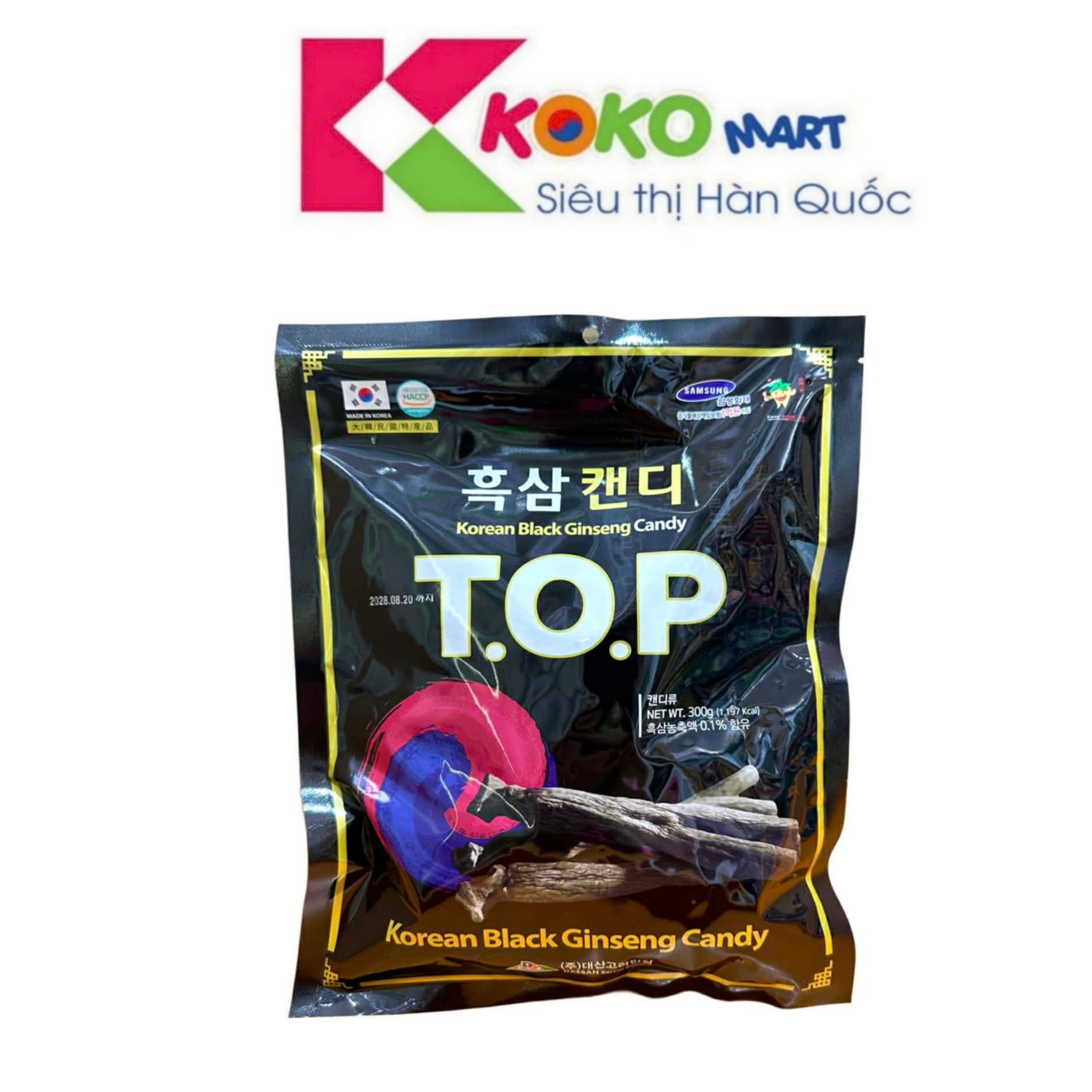 Kẹo hắc sâm Hàn Quốc TOP Daesan gói 300g