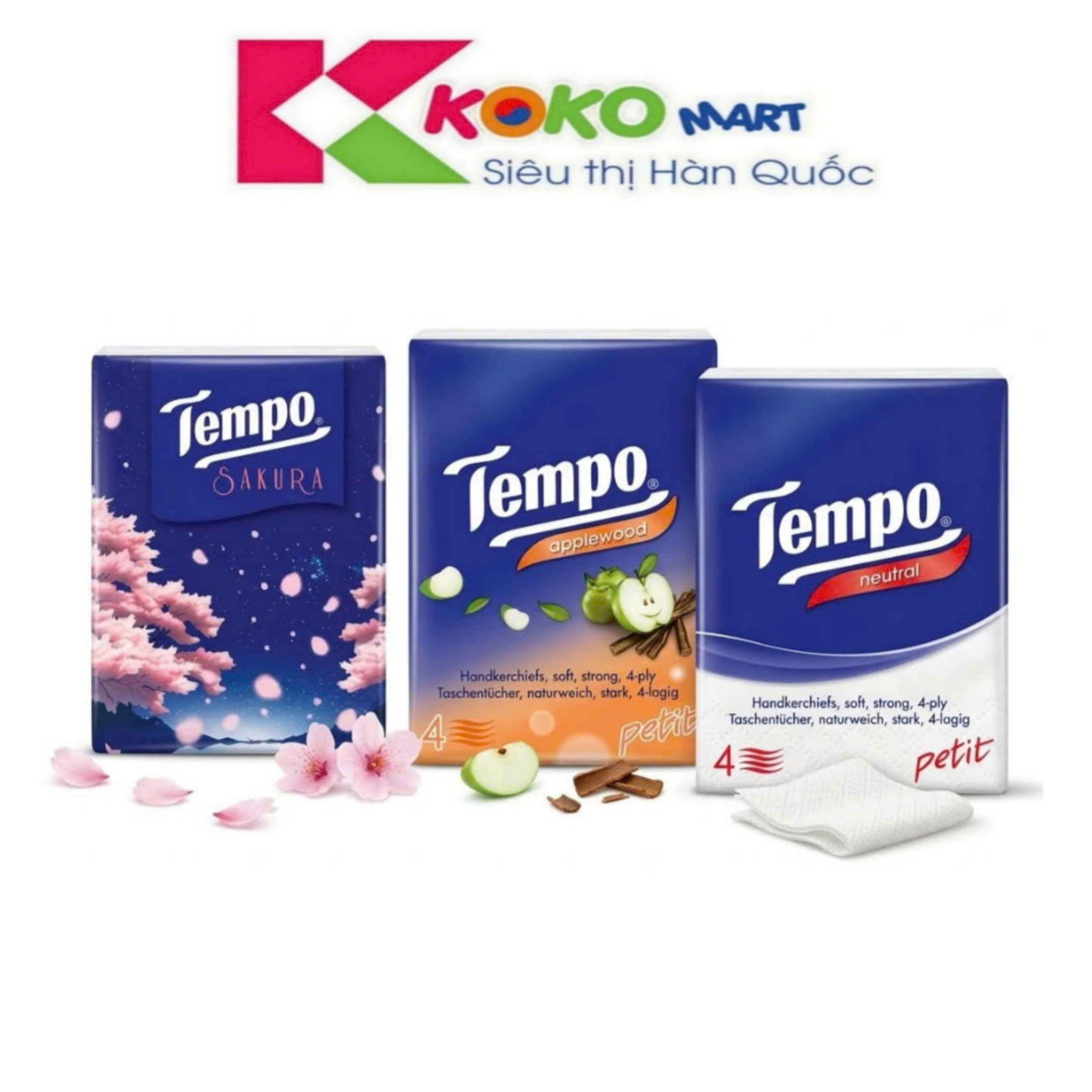 Khăn giấy bỏ túi Tempo Petit 4 lớp 7 tờ