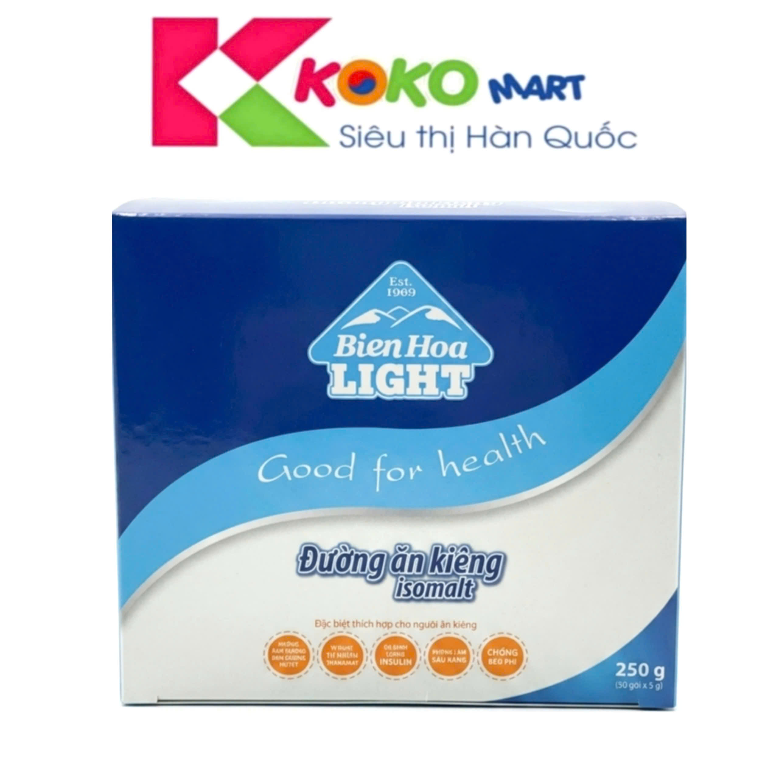 Đường ăn kiêng Isomalt Biên Hòa 250g (hộp 50 gói)