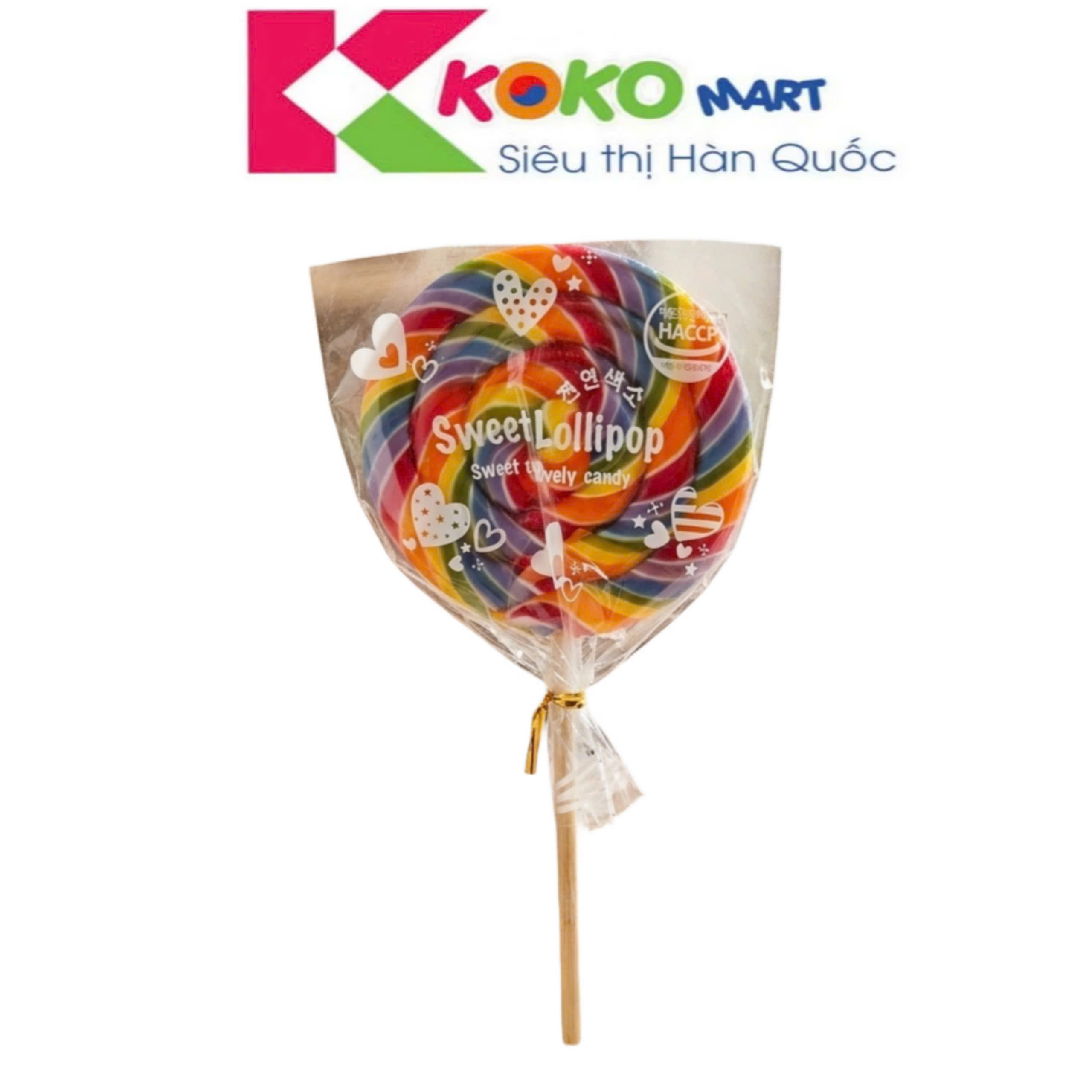 Kẹo mút cầu vồng Sweet Lolipop Hàn Quốc 65g