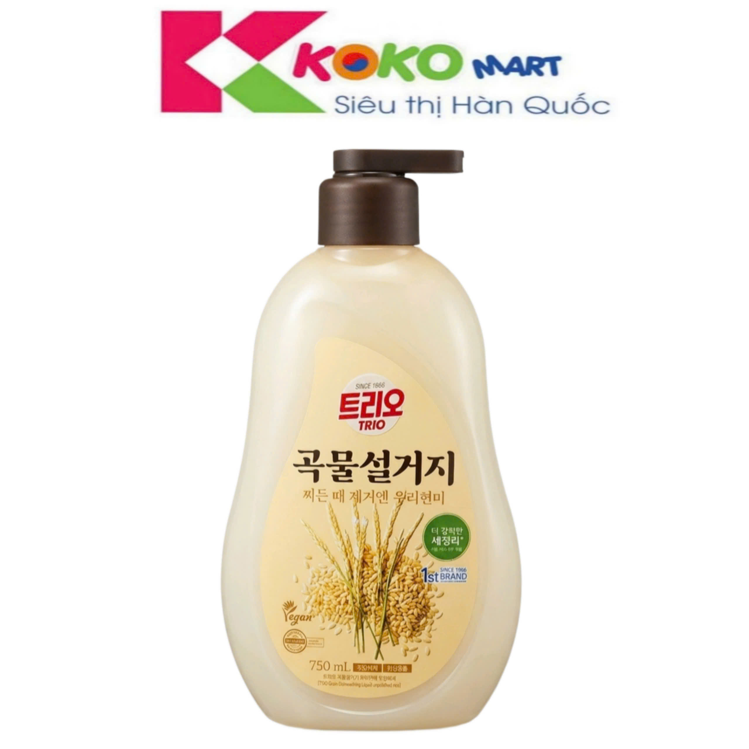 Nước Rửa Chén Chiết Xuất Cám Gạo  Aekyung Hàn Quốc chai 750ML