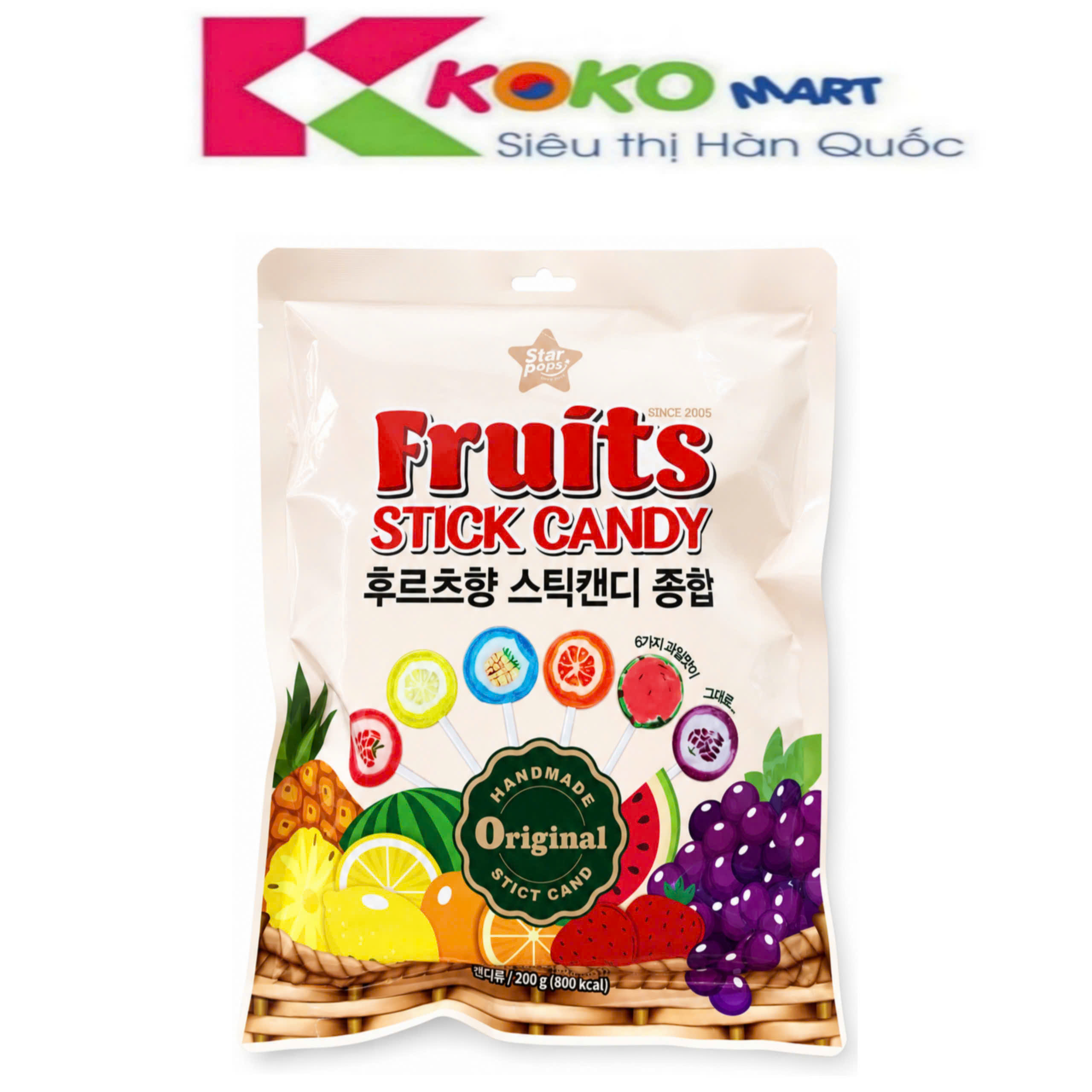 Kẹo mút hoa quả Hanul 200g