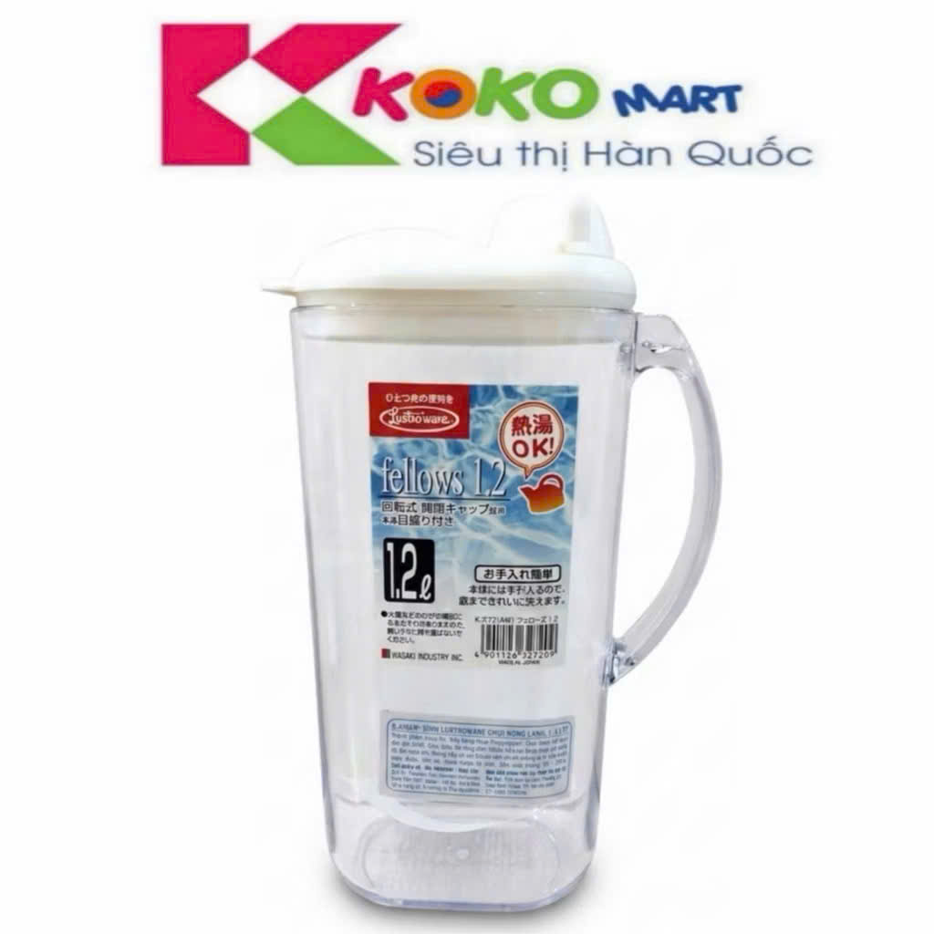 Bình Đựng Nước Nhật Bản Chịu Nóng Lạnh Lustroware K-272AW 1.2 lít