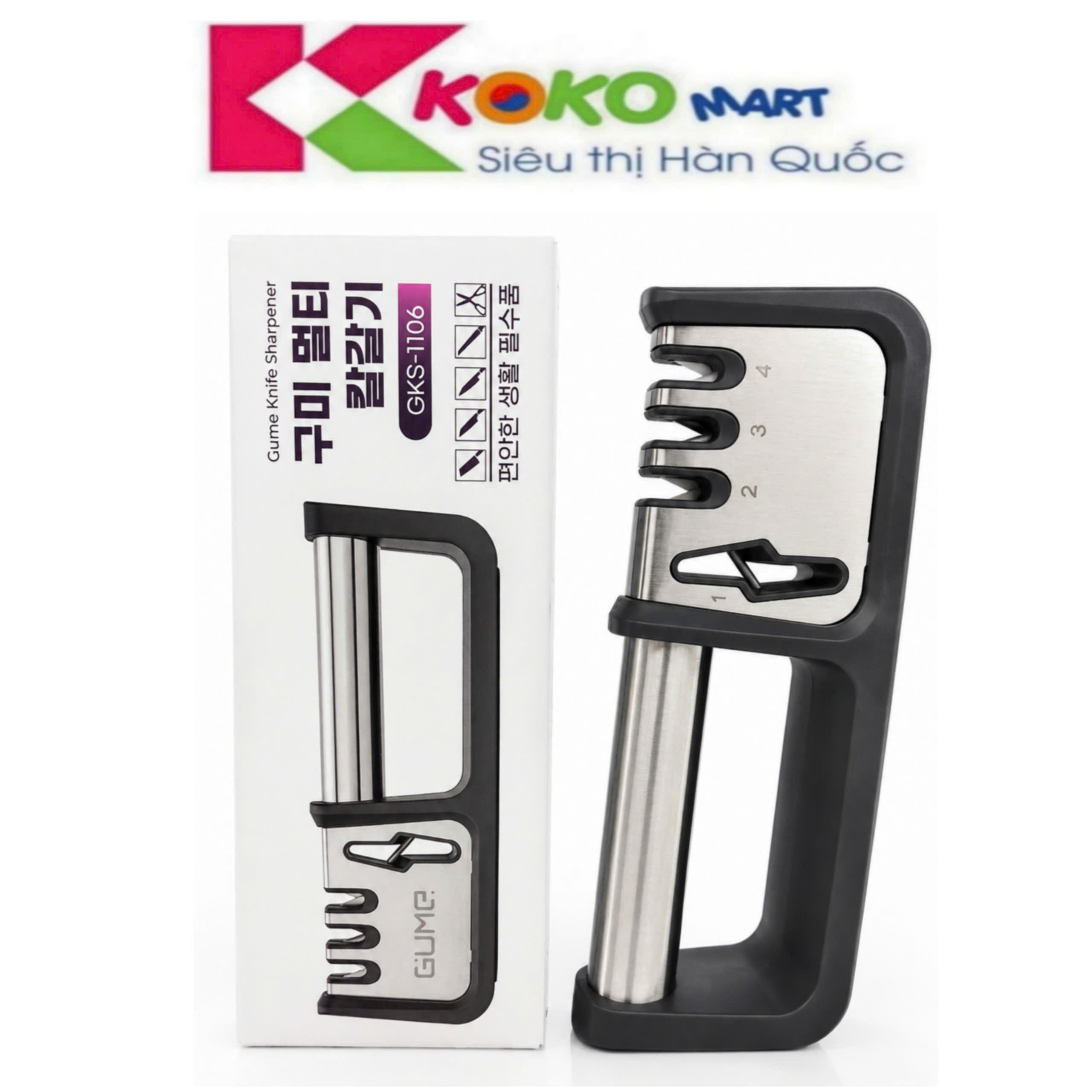 Dụng cụ mài dao bằng théo không gỉ ,model: GKS-1106,hiệu Gume