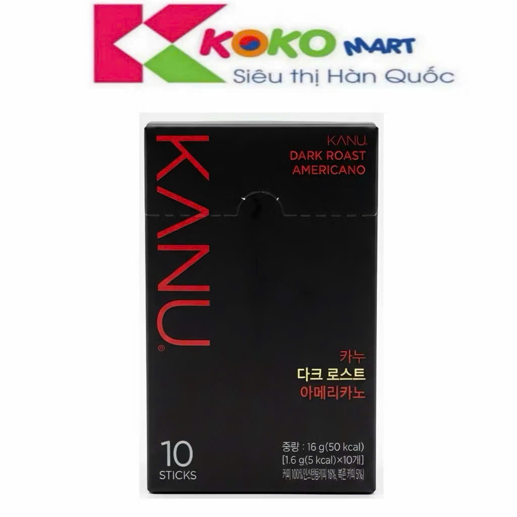Cà Phê Đen Hoà Tan MAXIM KANU Hàn Quốc hộp 10 gói * 16g